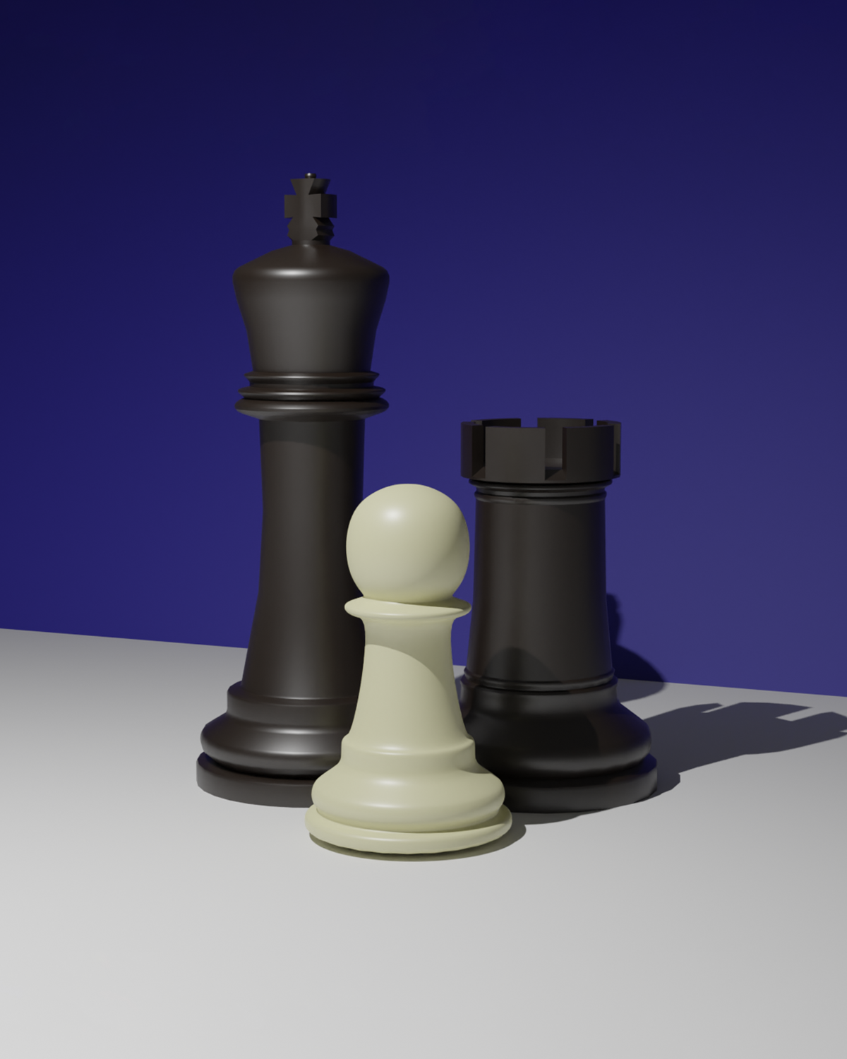 3D-modell av sjakk-brikker