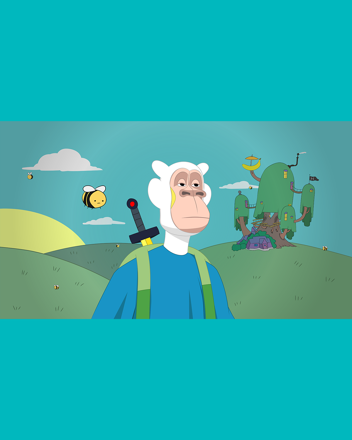 Digital tegning av en 'Hapebeast' i Adventure Time stil