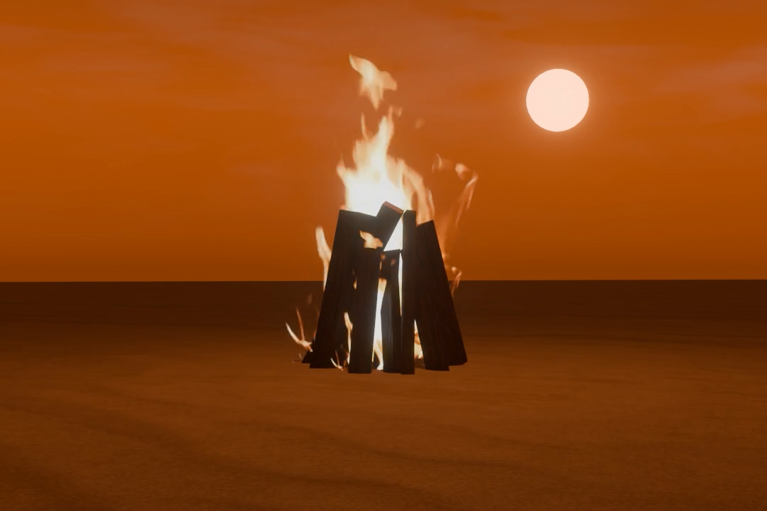 Skjermbilde fra Sankthans-aften 3D-animasjon