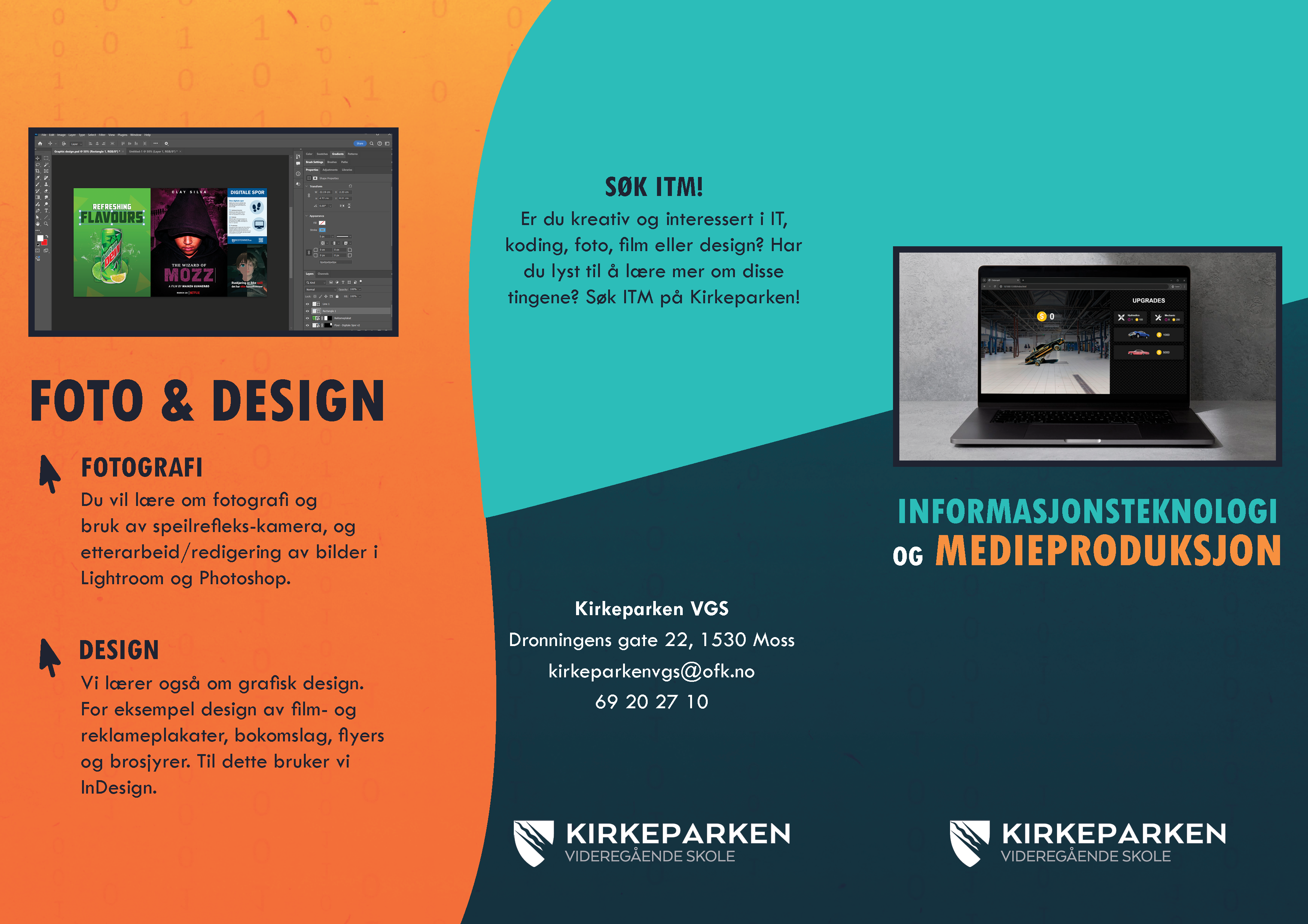 Bilde av brosjyre til ITM på Kirkeparken - side 1