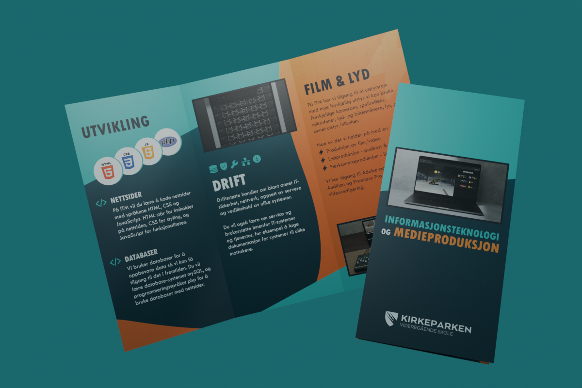 Bilde av brosjyre til ITM på Kirkeparken