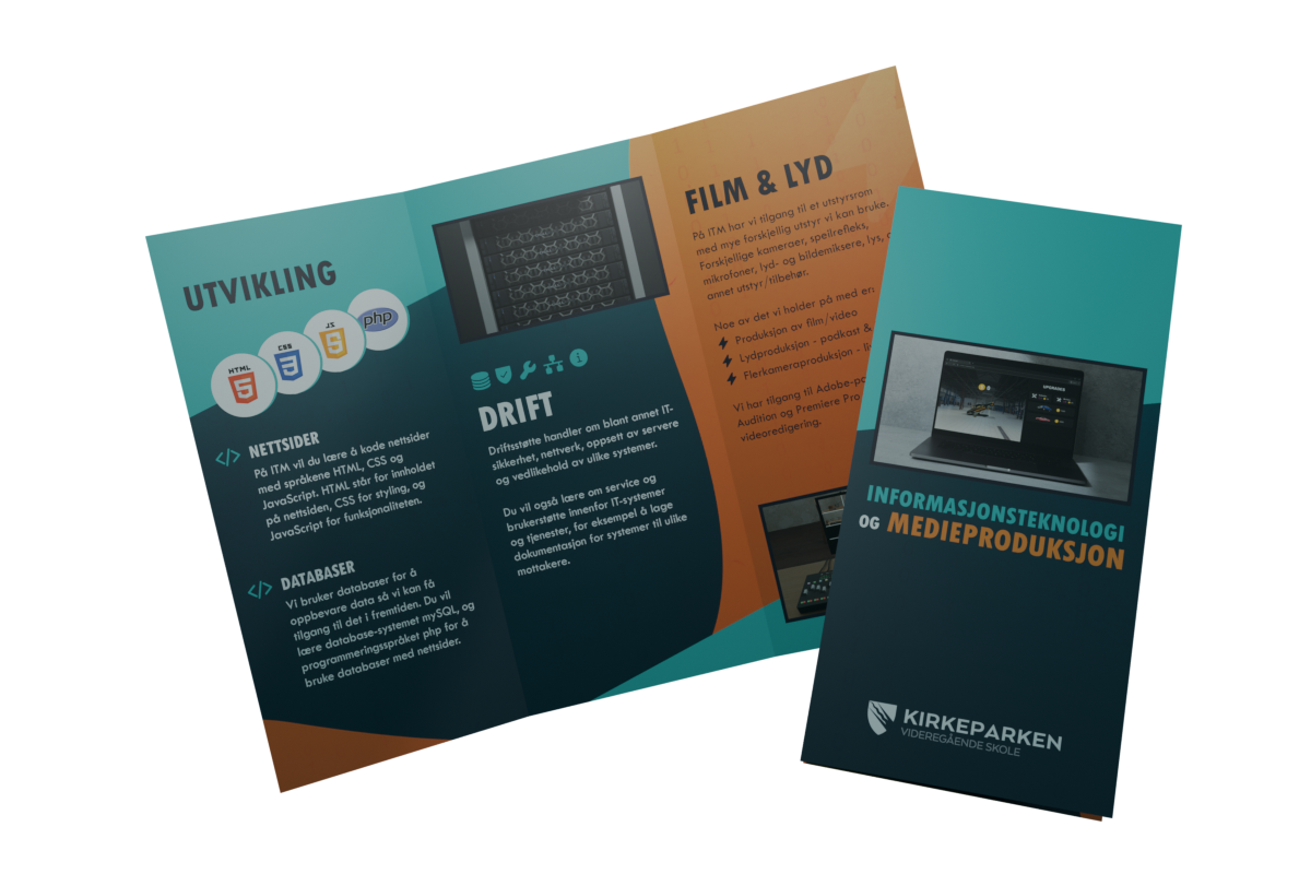 Bilde av brosjyre til ITM på Kirkeparken